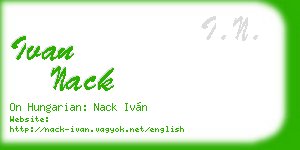 ivan nack business card